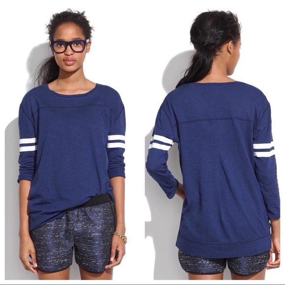 striped long sleeve sweatshirt